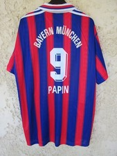 Maillot BAYERN MUNICH MÜNCHEN PAPIN JPP n°9 vintage 1996 trikot ADIDAS shirt XXL
