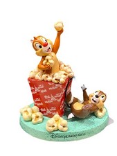 DISNEY FIGURINE TIC ET TAC POPCORN DISNEYLAND PARIS  CHIP AND DALE