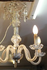 Lustre à pampilles fût en