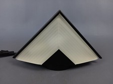 Lampe De Table de Chevet Verre Métal Design Pyramide Vintage Collection 1970