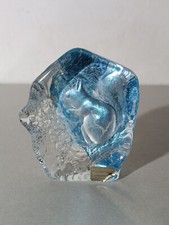 Sculpture Sur Cristal Écureuil Signé Mats Jonasson Suède