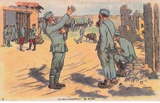 illustrateur Militaire  GABARD  N°1 le cantonnement