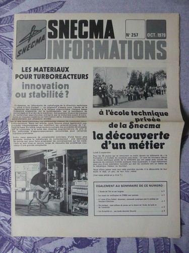 Journal snecma 257 - journal, 10/1979