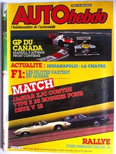 AUTO HEBDO du 18/06/1986; Match Jaguar XJC Contre Type E 25 Bougies pour 2 V 12