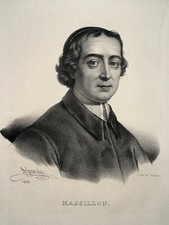 JEAN BAPTISTE MASSILLON Portrait LITHOGRAPHIE Grevedon DELPECH XIX°
