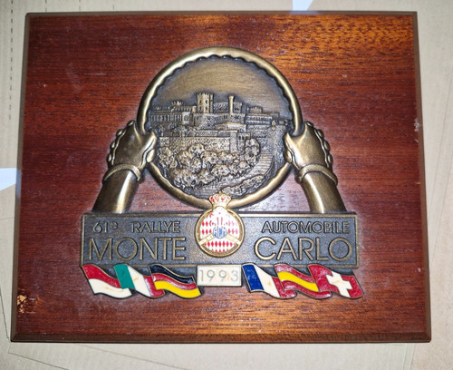 Plaque badge rallye monte - plaque,