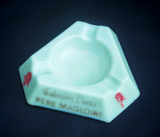 Ancien cendrier publicitaire Père MAGLOIRE calvados , Opaline, BISTRO BAR