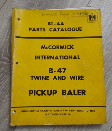 Cormick baler b47 parts - mc,