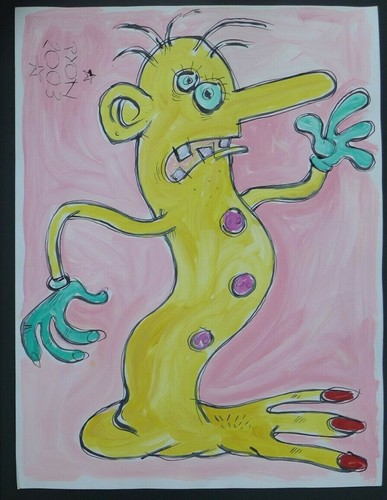 Peinture gouache de - à, la