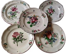 5 Assiettes Plates décor Strasbourg Henri Chaumeil et St Clément