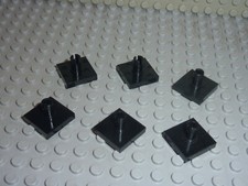 6 x LEGO Black Tile 2 x 2 with Pin ref 2460 Set 4957/6989/4549/10159/6357/6594..