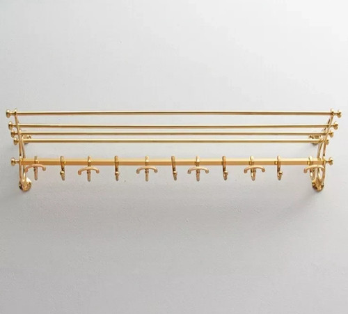 Porte manteau ancien laiton - porte-manteau, en