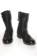 UGG Mi Bottes Fourrées Cuir Lisse Noir Doublure Synthétique chaude T 44.5 TTBE