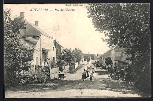 Cpa auvillars rue château - cpa, du