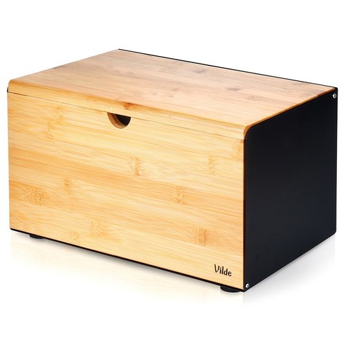 Boîte pain métal bois - à,