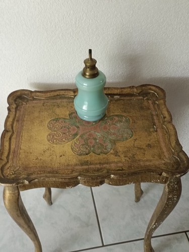 Opaline lampe pétrole - opaline, verte