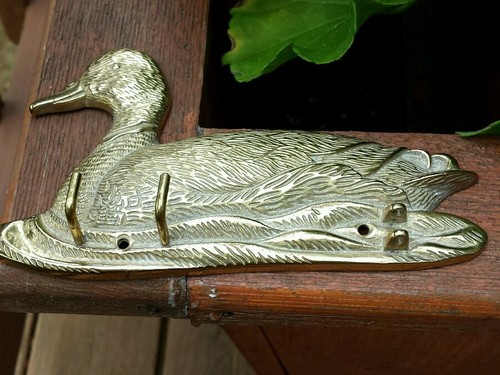 Vintage solid brass mallard - brass,