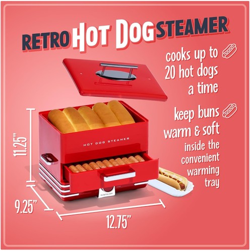 Retro hot dog steamer - retro, bun