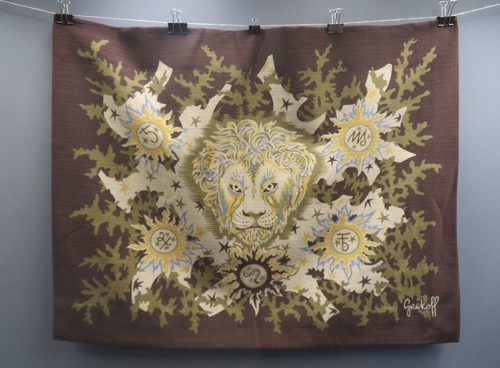élie grekoff tapisserie lion - grekoff,