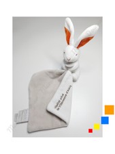 Doudou Et Compagnie Lapin Blanc Gris Orange Plat Hôpital Privé Villeneuve D'Ascq
