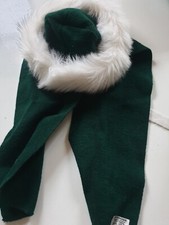 Bonnet + écharpe vert foncé