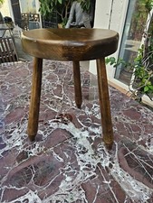 Ancien Tabouret Tripode Années 50 Tenon Mortaise Dlg Perriand