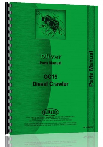Parts manual oliver - parts, oc-15