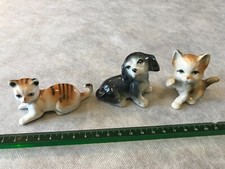 ANCIEN ANIMAUX CHIEN  CHAT CERAMIQUE PORCELAINE