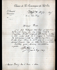 SAINT-JEAN-LE-VIEUX (01) TRAVERSES "CHEMINS de FER du SUD-EST / JEANCARD" en1895