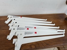 Lot de 8 consoles simple en acier blanc , équerres , crémaillères , Étagère