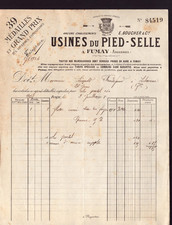 FUMAY (08) USINE DU PIED-SELLE , TOLERIE / APPAREILS de CHAUFFAGE en 1908