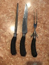 ANTIQUE  set of 3 antler