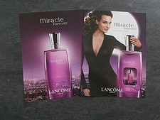 Publicité papier Parfum. Perfume ad. Lancôme Miracle forever rec vers liquatouch