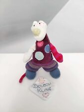 Peluche/Doudou Loup Violet Bleu Rayé Rond Les Jolis Pas Beaux 22cm - Moulin Roty