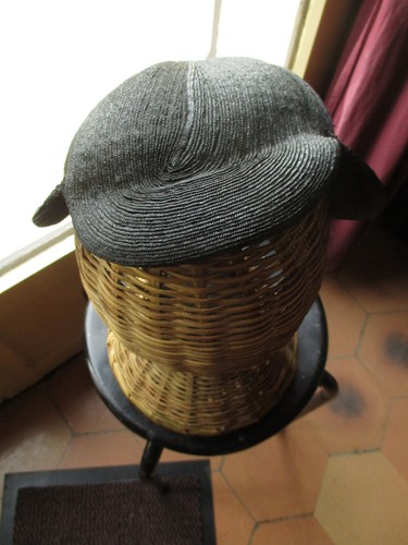 Chapeau casque paille - en,