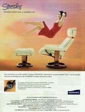 publicité Advertising 11211  2002  sièges fauteuil Stressless ekornes  système +