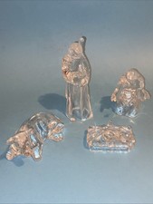 Anciens Sujets Figurines De Crèche En Verre Moulé Nativité Sainte Vierge Noël