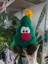 Sapin de noël, doudou en peluche fait main au crochet, neuf 35 cm