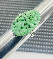 Bague En Jade Vert Sculpté En