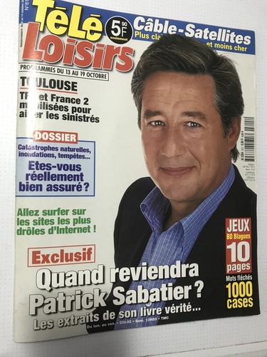 Télé loisirs 2001 - loisirs, 13/10/2001