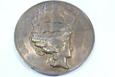 ANCIENNE & JOLIE  MÉDAILLE BORDEAUX NOBLE VILLE  1976  BRONZE  - 143 GR  -