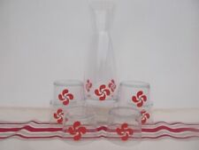 6 verres bodega croix basque avec carafe croix basque