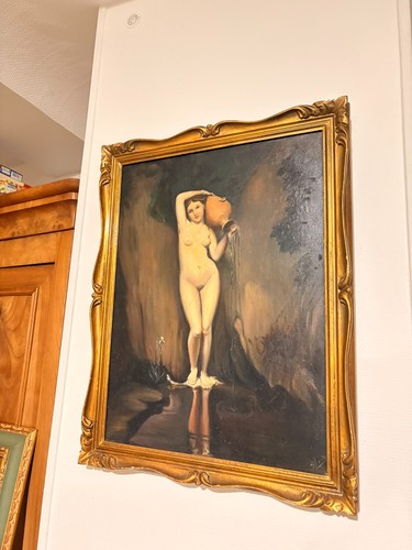 Ancien tableau peinture huile - tableau,