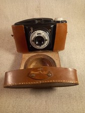 Ancien appareil photo Photax de la marque Boyer, appareil rétro pochette cuir