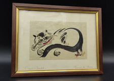 Tableau cadre chat dessin