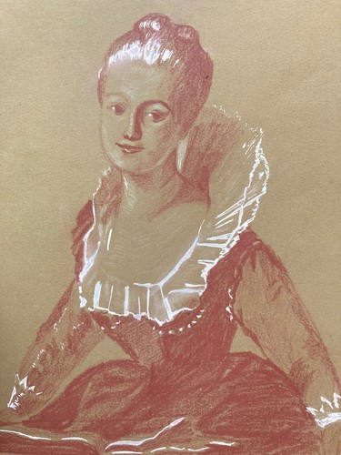 Dessin ancien portrait - dessin, de