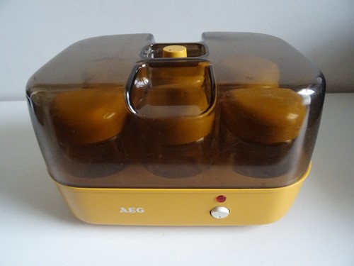 Yaourtière aeg jaune vintage - yaourtière,