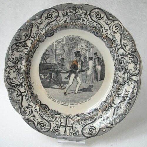 1844 assiette gien - assiette, de