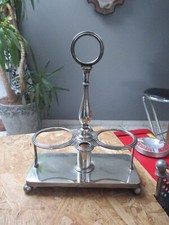 Christofle  monture d huilier et vinaigre en métal argenté haut 28cm poinçoné