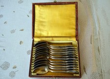 12 Petites cuillères argentées Métal Blanc SFAM poinçon 18 Gr